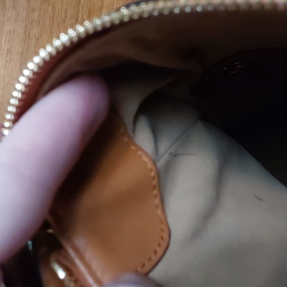 MCM Cognac Hobo Bag with Matching Wallet Iconic Monogram Print - Picture 6 of 12